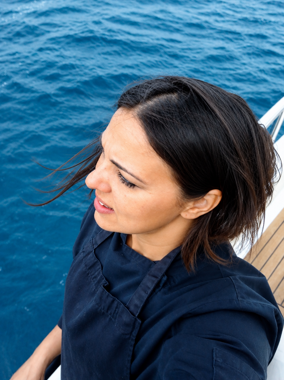 Plant on Fire chef on a boat by the sea