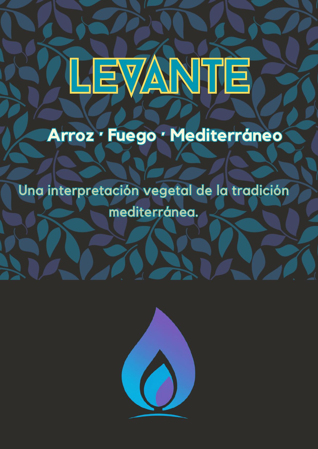 Cover of the Plant on Fire Levante menu